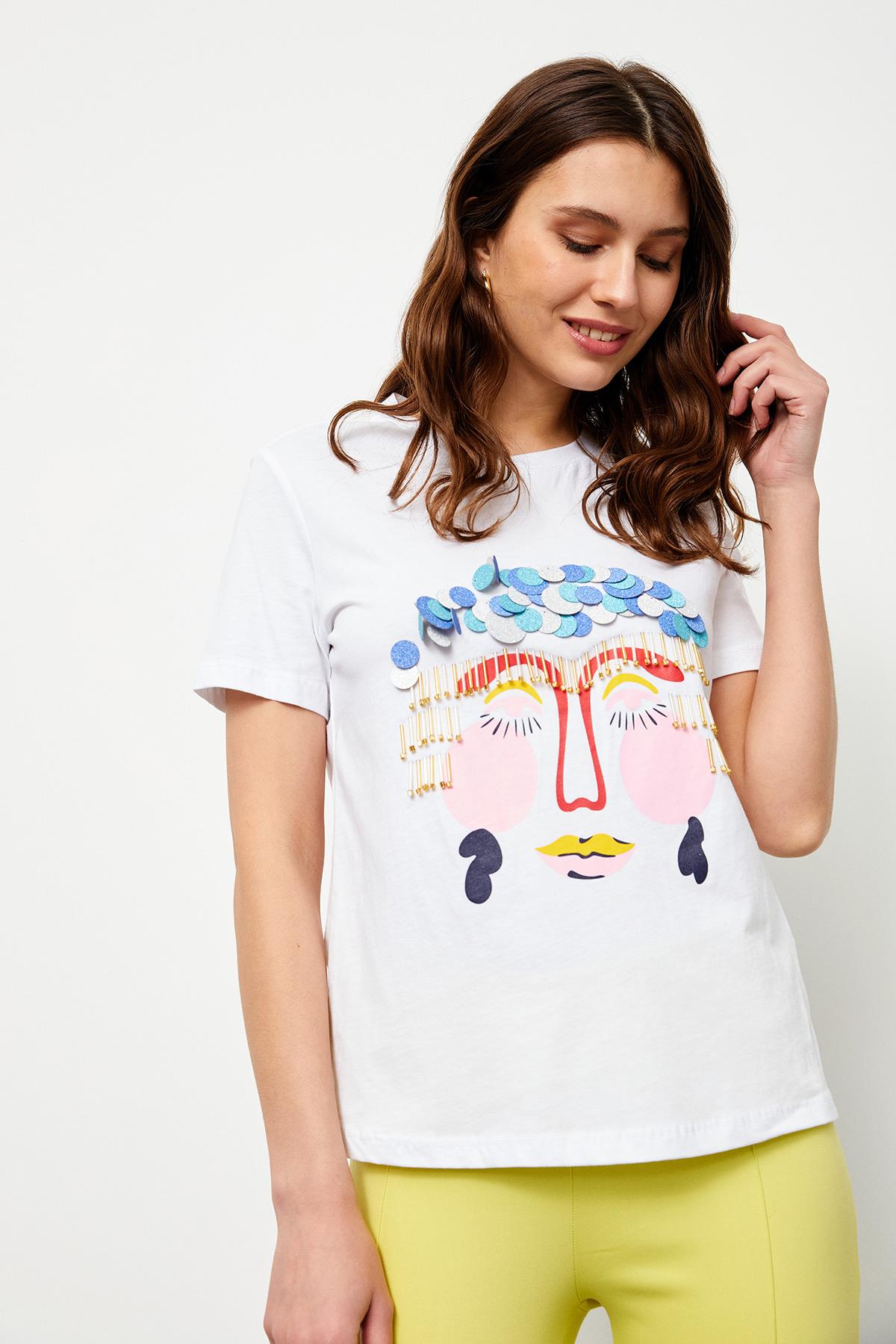 Ekru 1YM2CTS0093 T-SHIRT