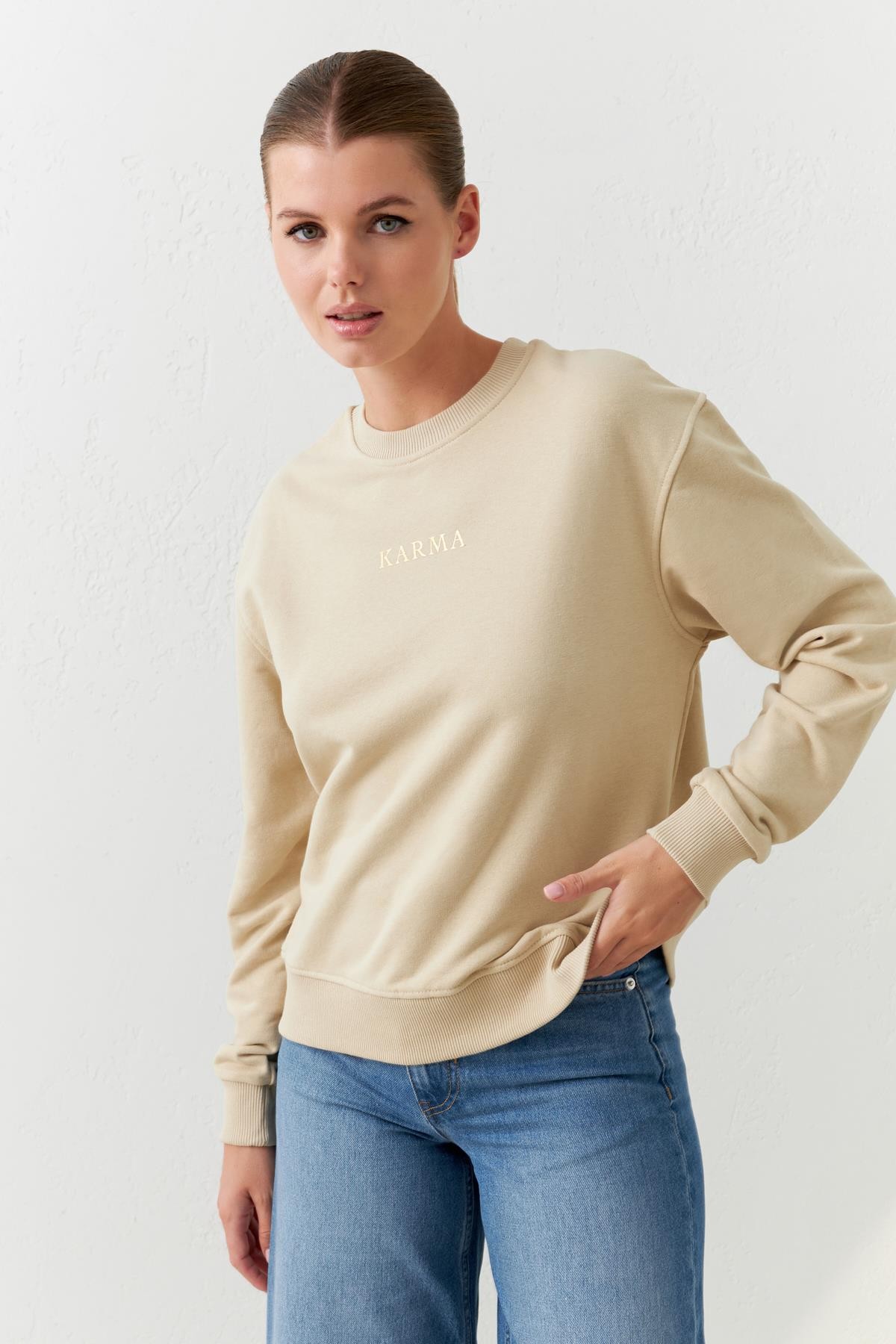 Koyu Bej 2YB4CSS0143 S-SHİRT