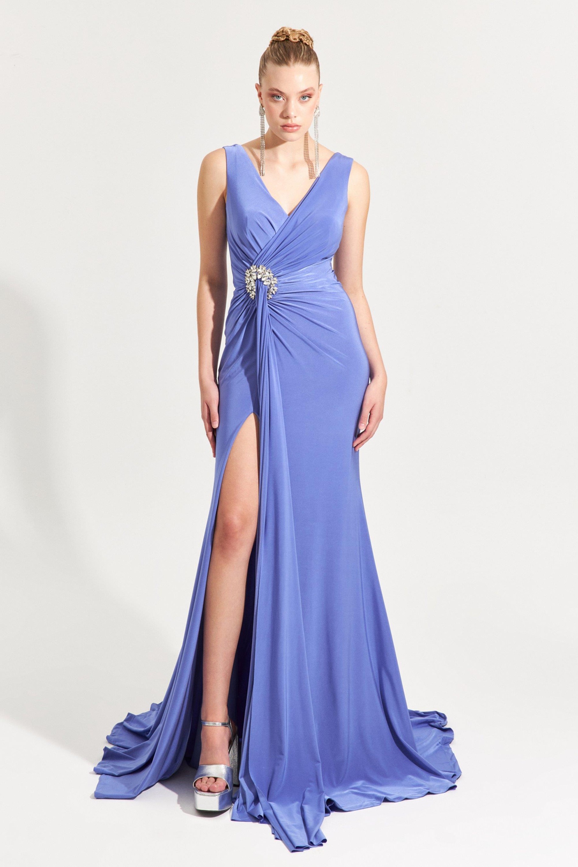 Lila 2YU2EAB0644 ABİYE ELBİSE