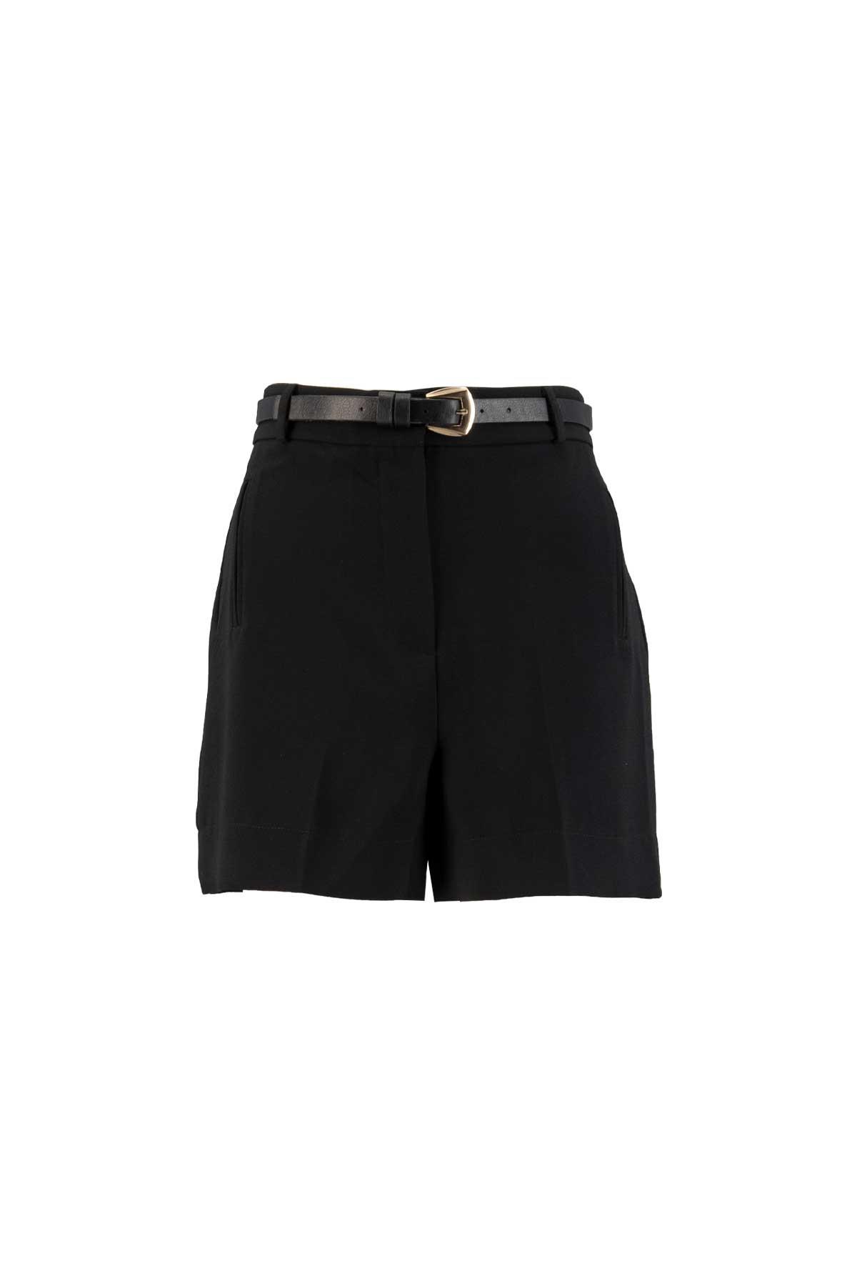 Black  Waist Pocket Wrist Length Waist Elastic Pencil Cotton Trousers