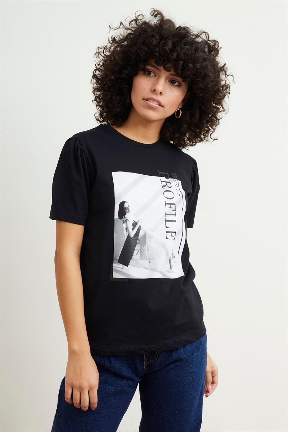 Siyah 2YM2CTS0149 T-SHIRT