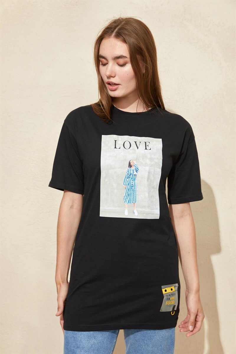 Siyah 2YB2CTS0189 T-SHIRT