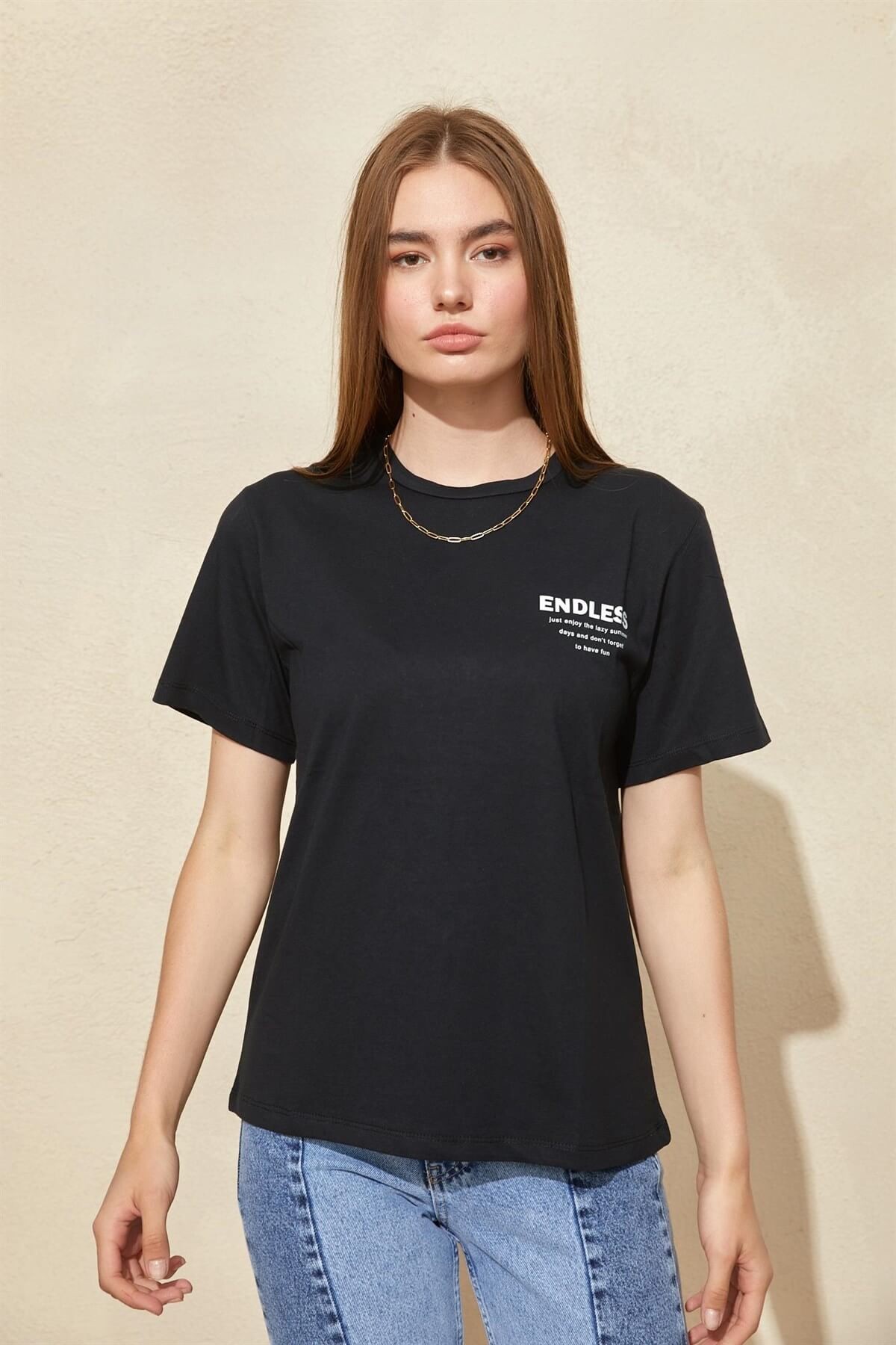 Siyah 2YB2CTS0252 T-SHIRT