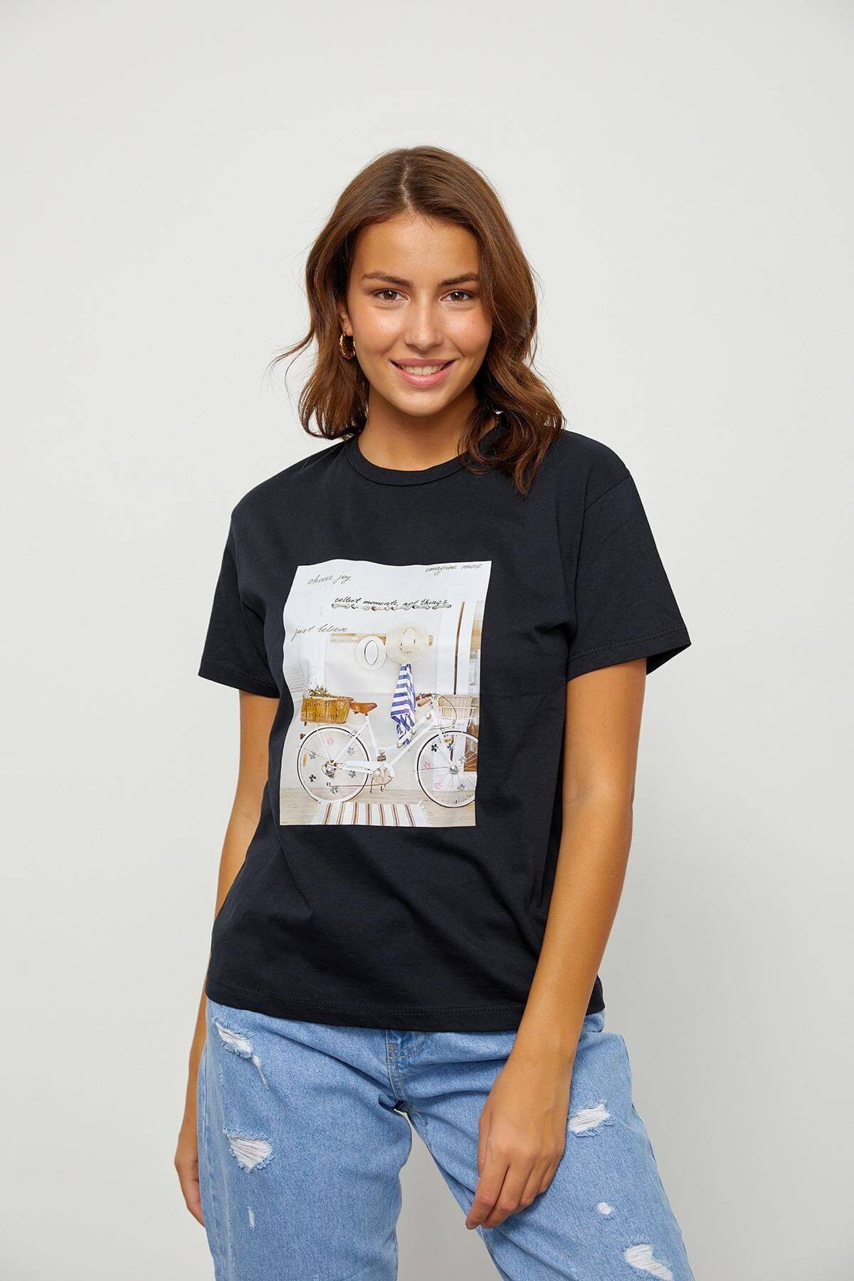 Siyah 2YB2CTS0174 T-SHIRT