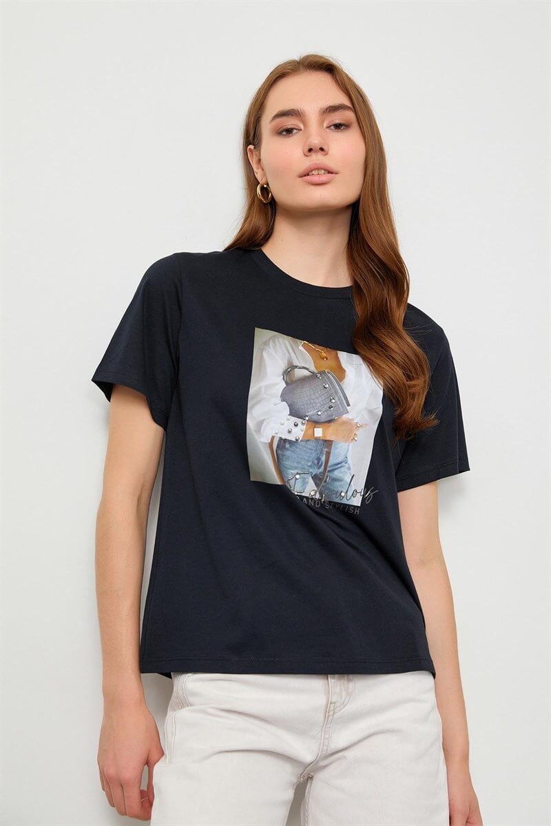 Siyah 2YB2CTS0215 T-SHIRT