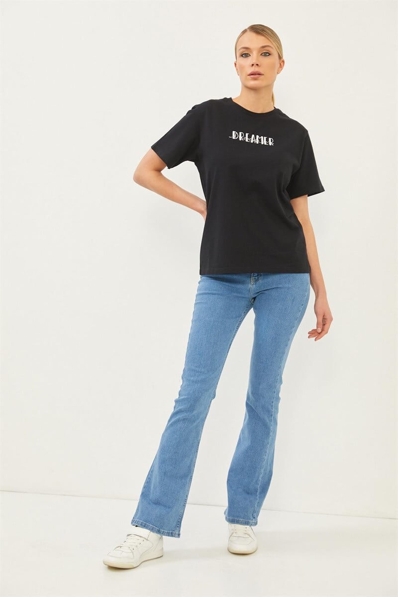 Siyah 2YI2CTS0278 T-SHIRT