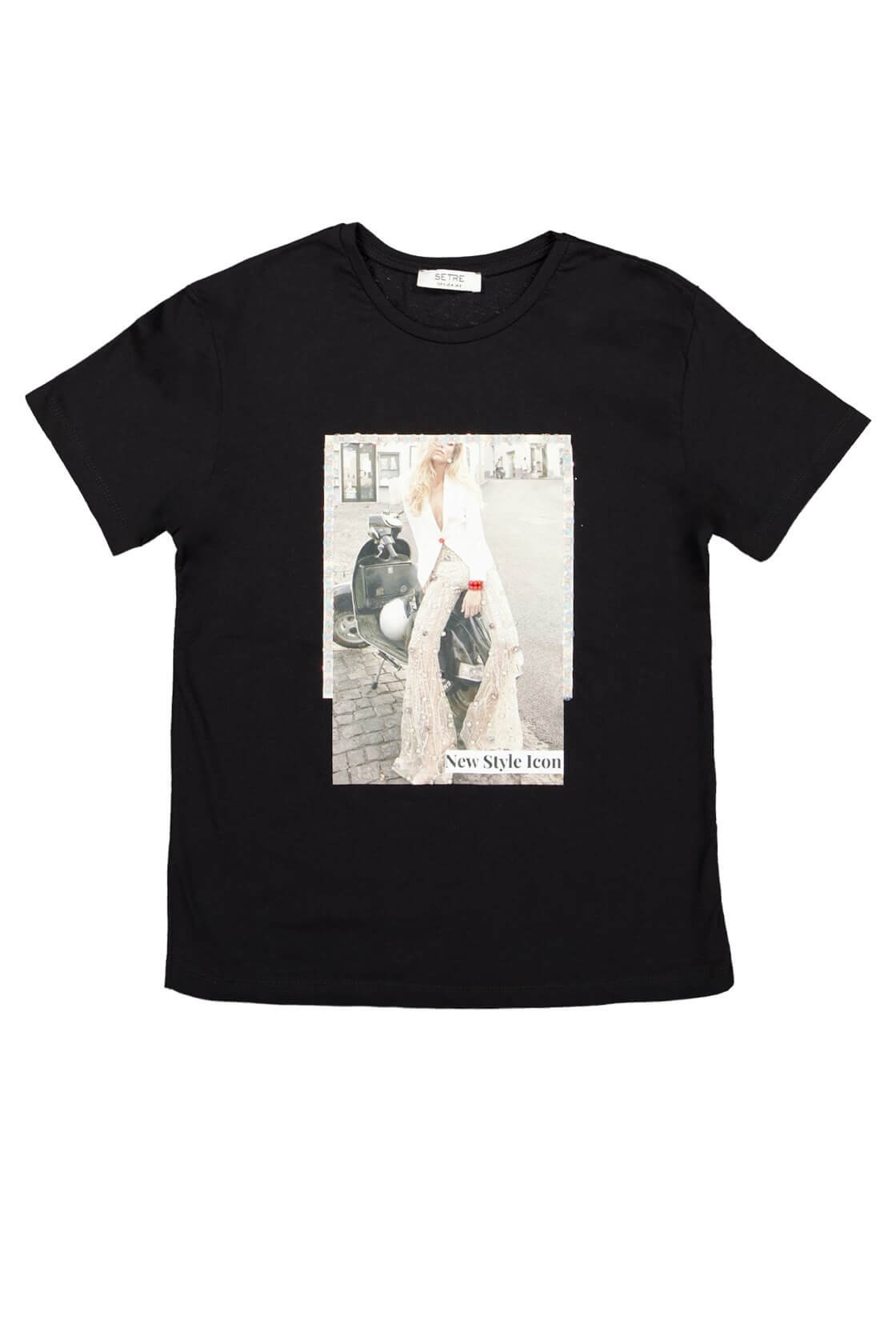 Siyah New Style Icon T-ShirtST050S7112812