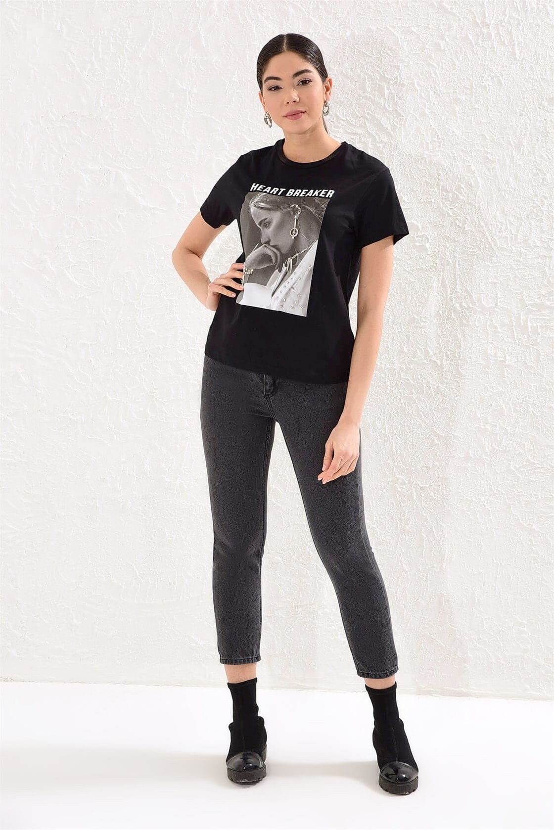 Siyah 2YM2CTS0113 T-SHIRT