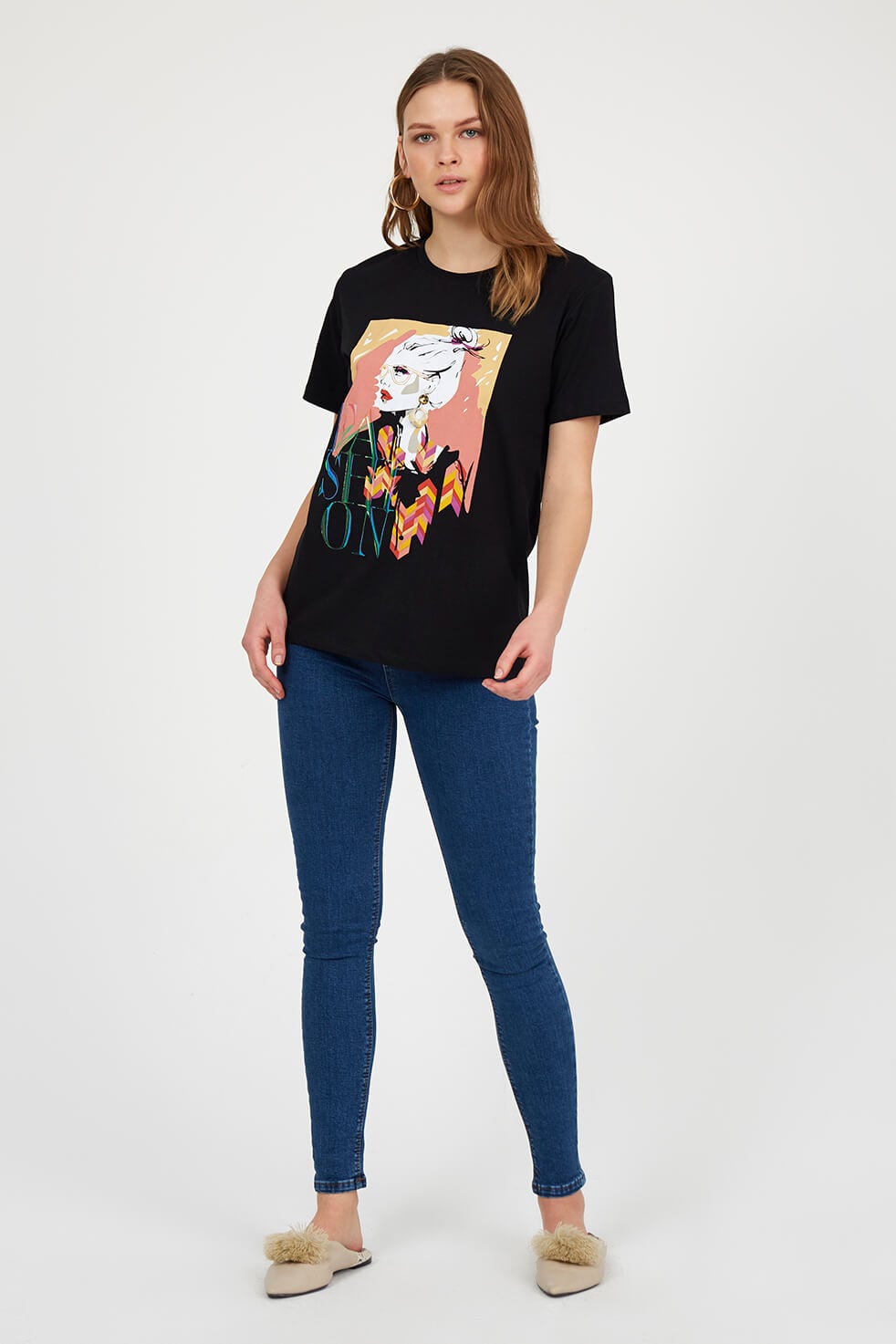 Siyah 2YM2CTS0116 T-SHIRT