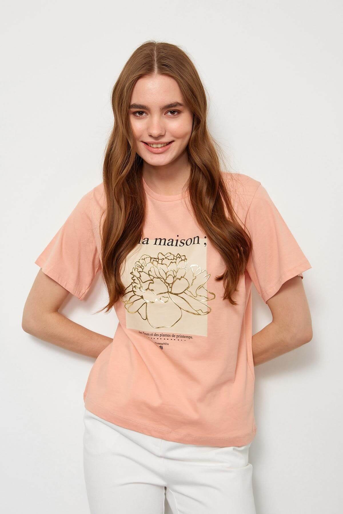 Yavru Ağzı Kısa Kol Baskılı T-ShirtST060S71235001