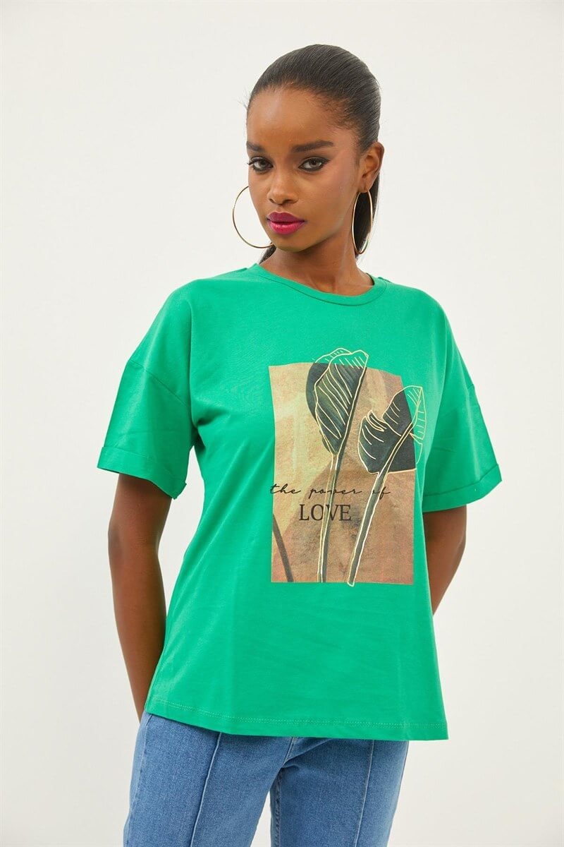 Yeşil 2YI2CTS0282 T-SHIRT