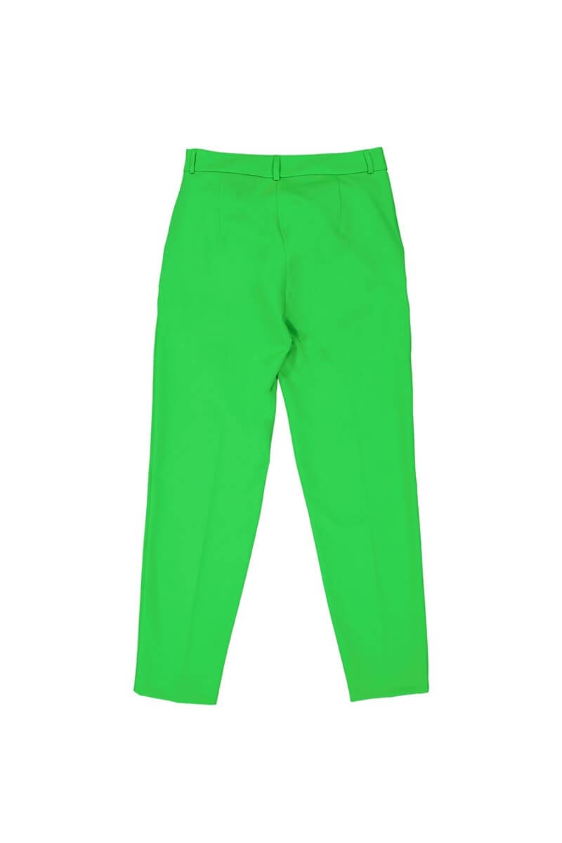 Yeşil Yüksek Bel Cepli Kumaş PantolonST060S20384002