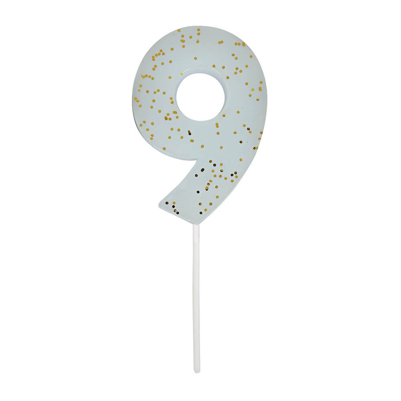 Meri Meri - Blue Number 9 Candle - 9 Numara Mavi Mum