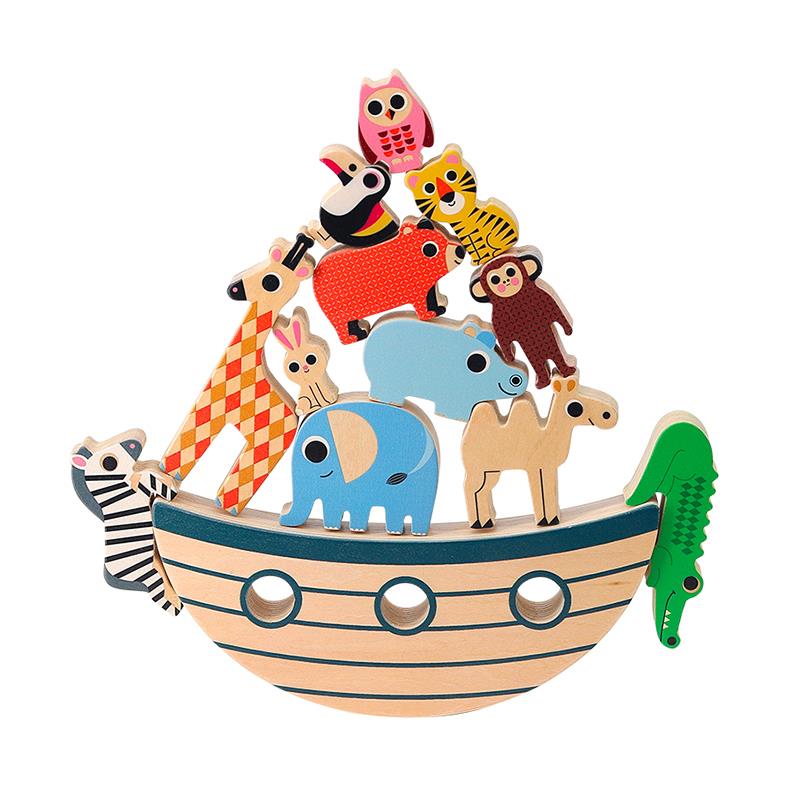 Vilac - Animals' Ark equilibrist game - Hayvanların Gemisi Denge Oyunu - Ingela P.Arrhenius Ahşap Oyuncaklar