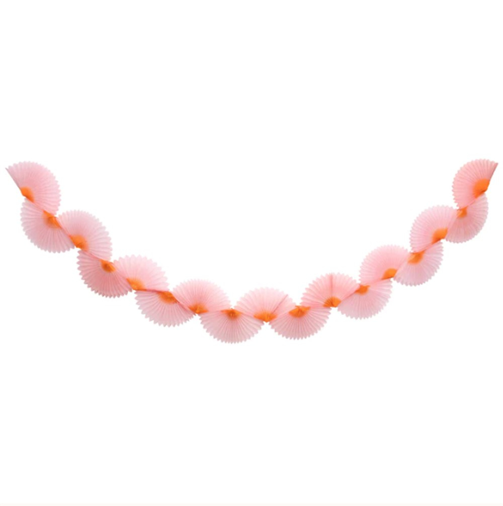 Meri Meri - Pink Honeycomb Fan Garland - Pembe Petekli Yelpaze Asılan Süs Asılan Süsler
