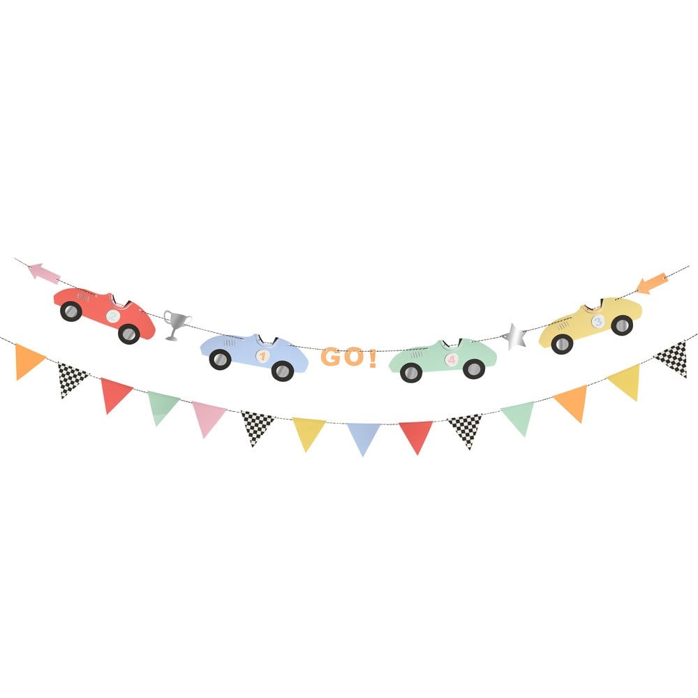 Meri Meri - Race Cars Garland - Yarış Arabaları Asılan Süs Asılan Süsler