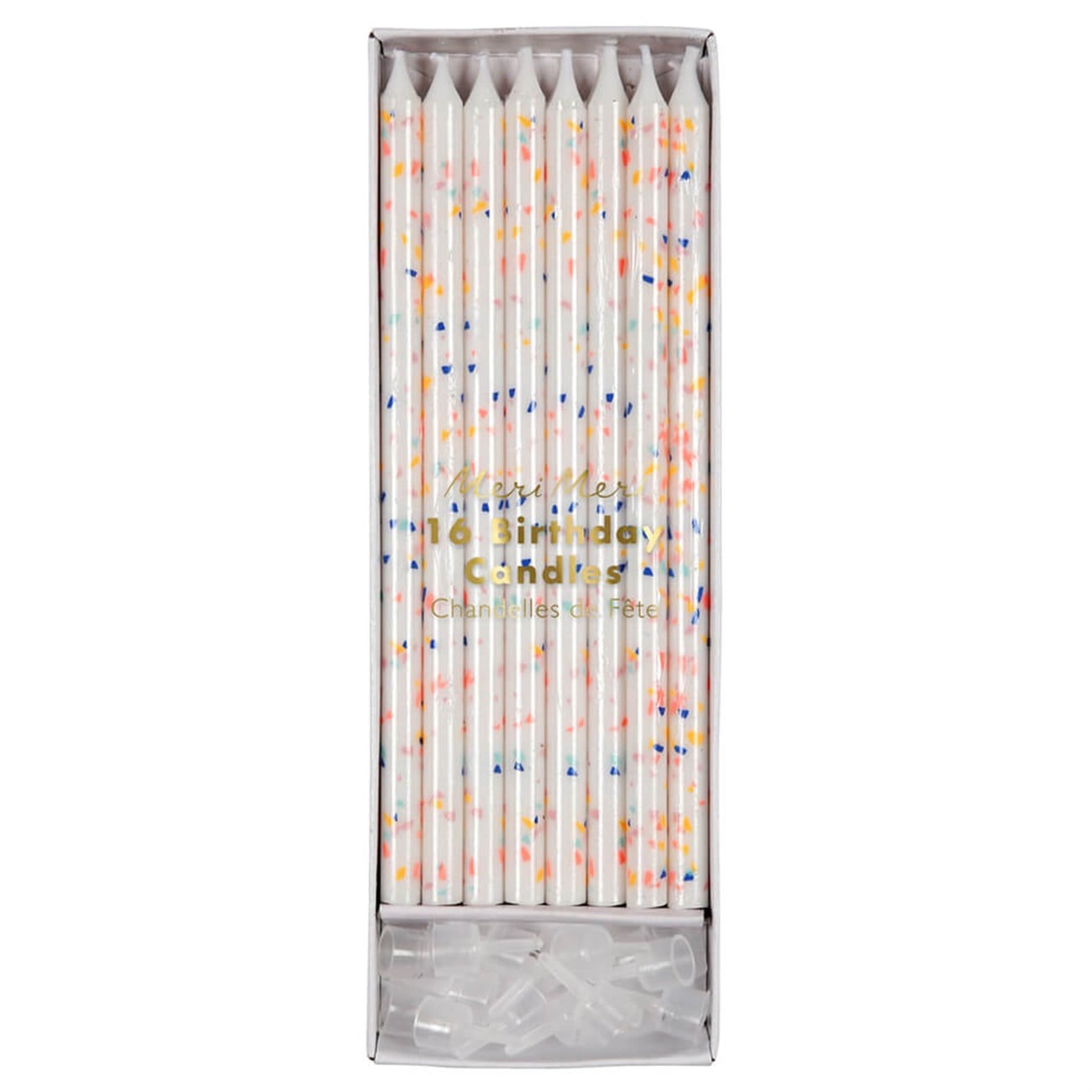 Meri Meri - Neon Confetti Candles - Neon Konfetili Mumlar