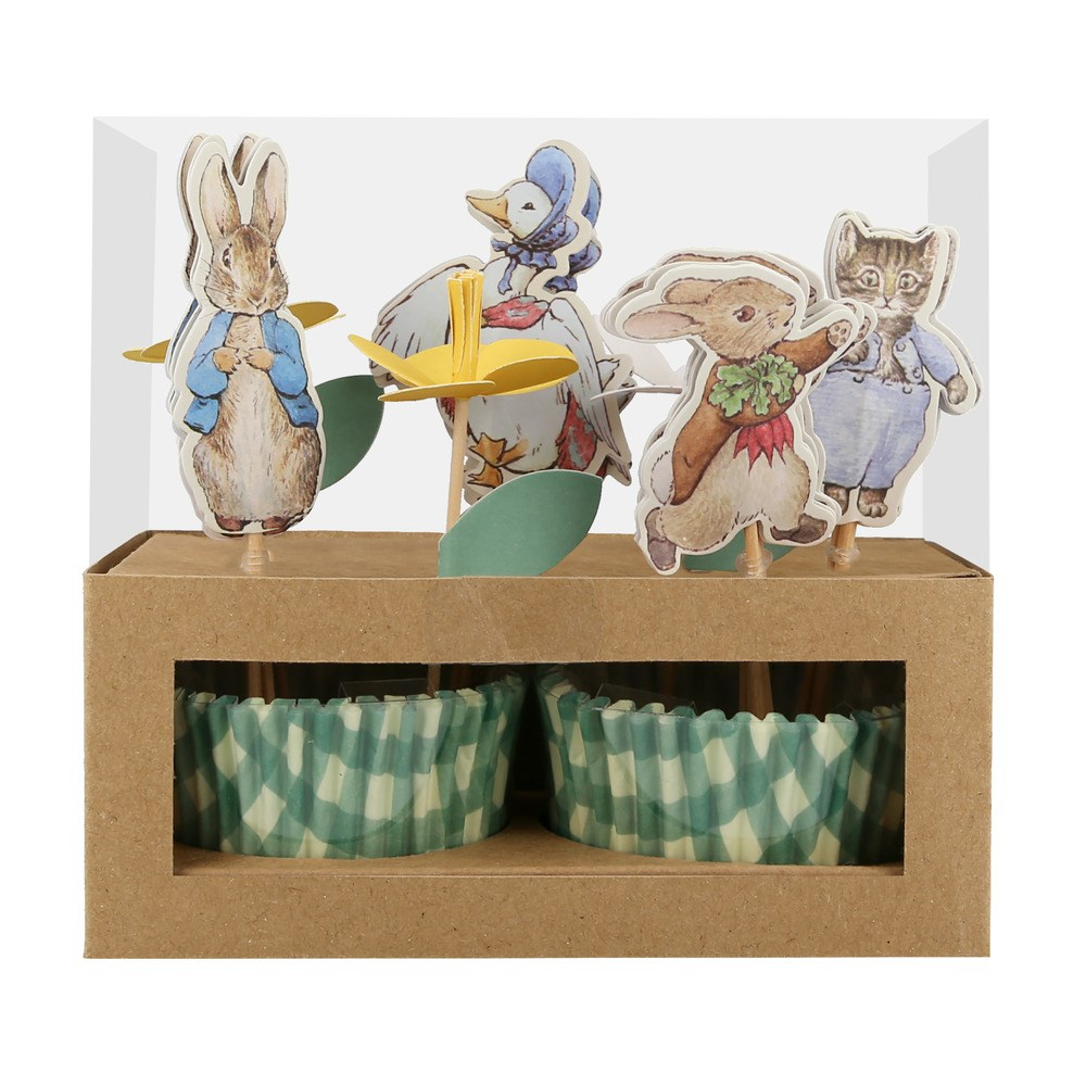 Meri Meri - Peter Rabbit In The Garden Cupcake Kit - Peter Rabbit Bahçede Cupcake Kiti - 24'lü Cupcake Setleri