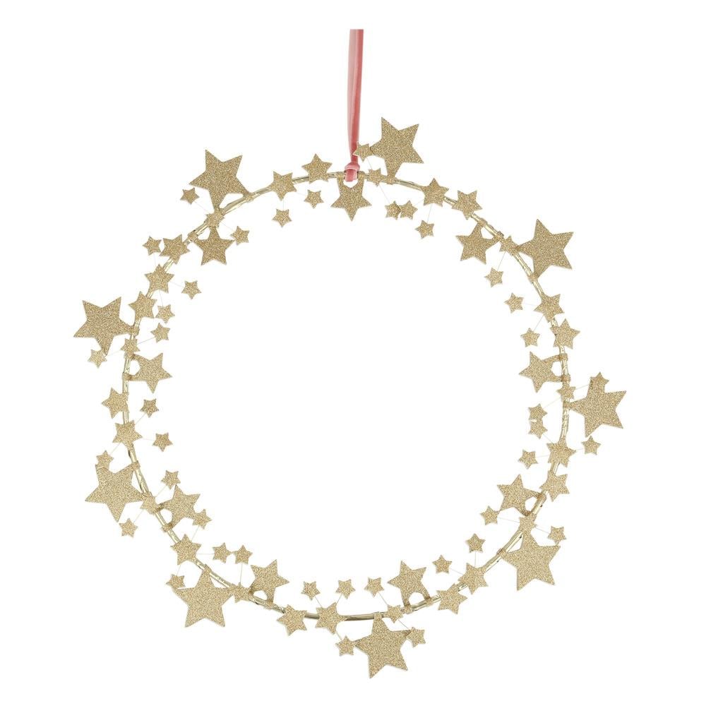 Meri Meri - Sparkly Star Wreath - Parıltılı Yıldız Çelenk Gizden Gelenler