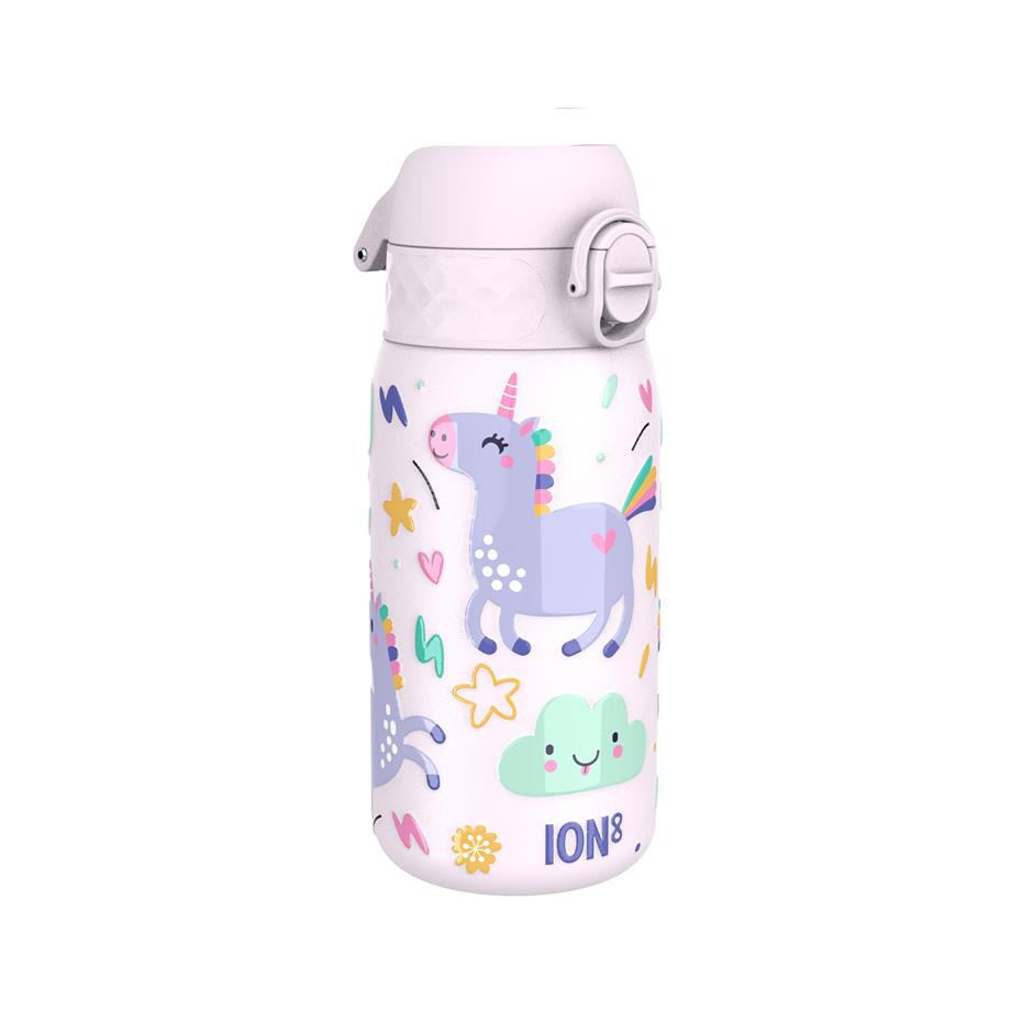 Ion8Ion8 - Paslanmaz Çelik Çocuk Suluk - Unicorn - 400 ml - SızdırmazI8SS400PPUNI