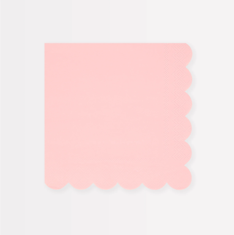 Meri Meri - Cotton Candy Pink Large Napkins - Pamuk Şekeri Pembesi Peçeteler (L) (x16) Kategorisiz