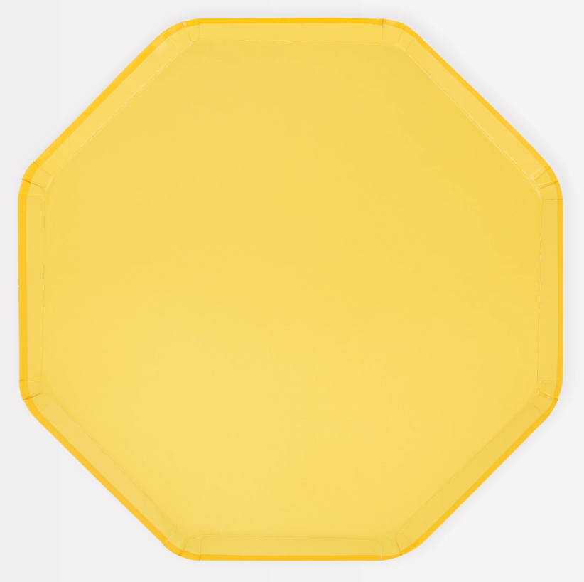 Meri Meri - Lemon Sherbert Dinner Plates - Limon Sorbe Tabaklar (L) (x8) Kategorisiz