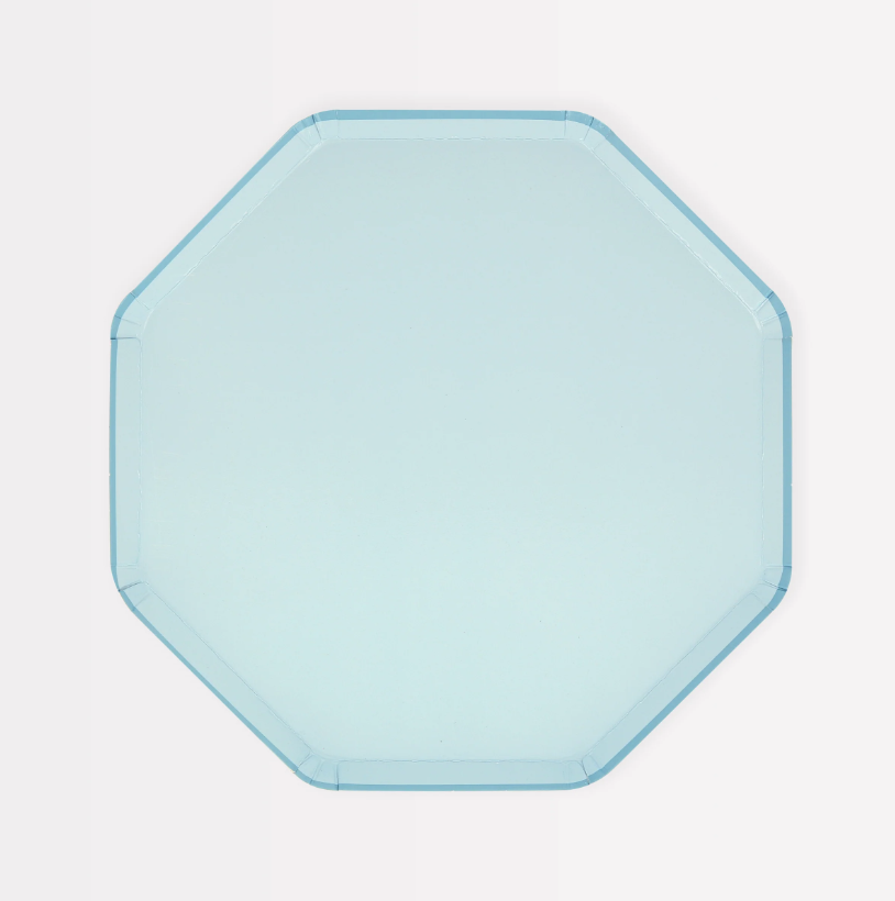 Meri Meri - Summer Sky Blue Side Plates - Yaz Mavisi Tabaklar (M) (x8) Kategorisiz