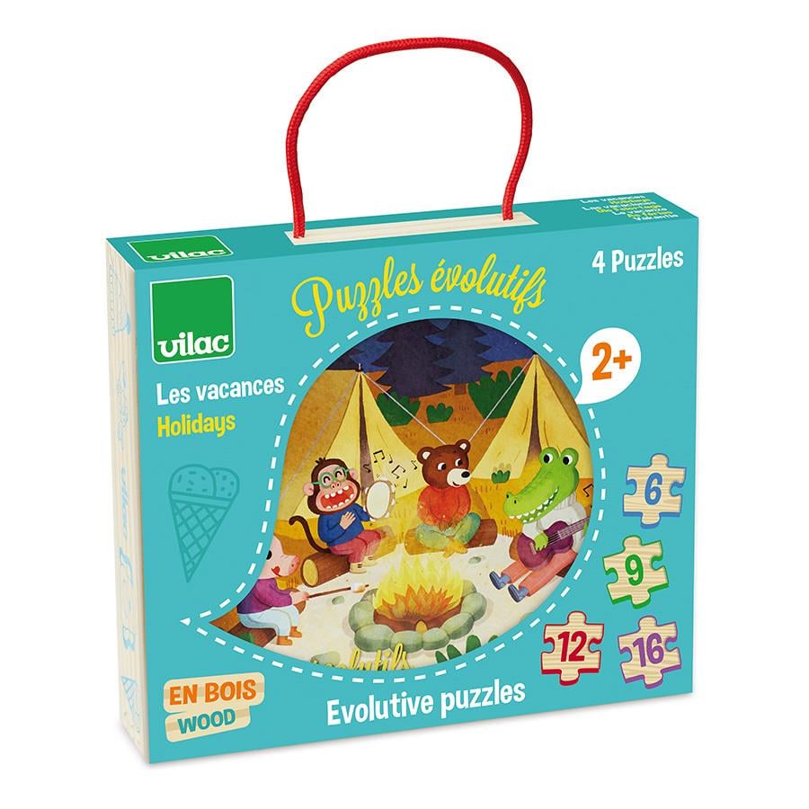 Vilac - Holidays evolutive puzzle Tatil Bulmacası - 4 Farklı Tasarım Kategorisiz