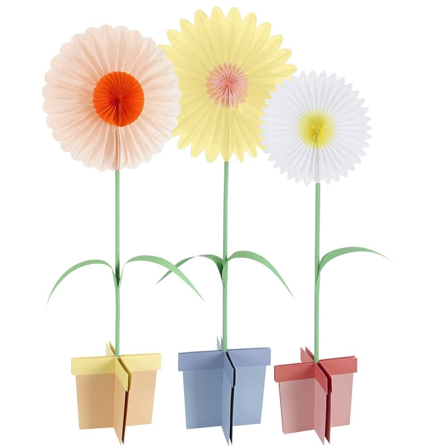 Meri MeriMeri Meri - 3 Large Stand Up Flower Decorations - 3'lü Büyük Ayaklı Çiçek Dekorasyonu298320