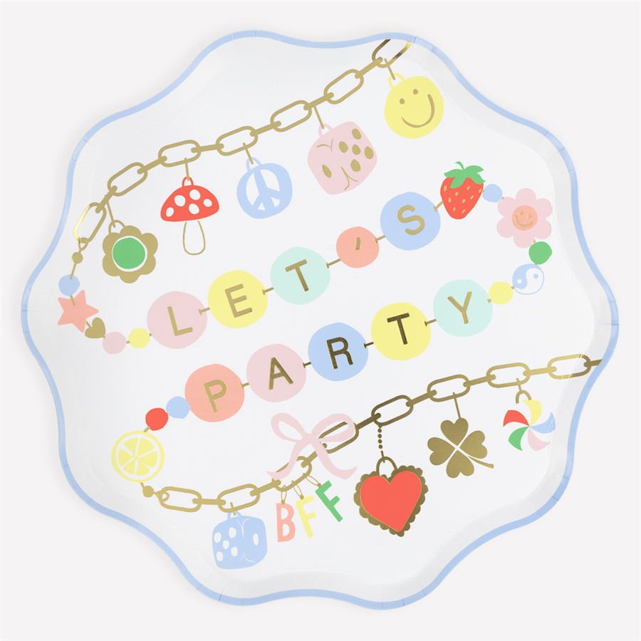 Meri MeriMeri Meri - Charm Temalı Tabaklar - L - 8 Adet298545