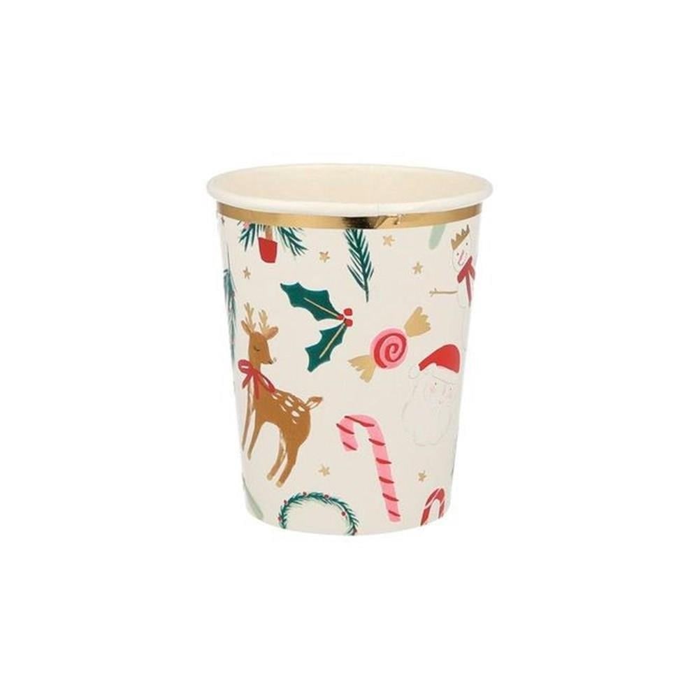Meri MeriMeri Meri - Festive Motif Cups - Yeni Yıl Motifli Bardaklar - 8'li209665