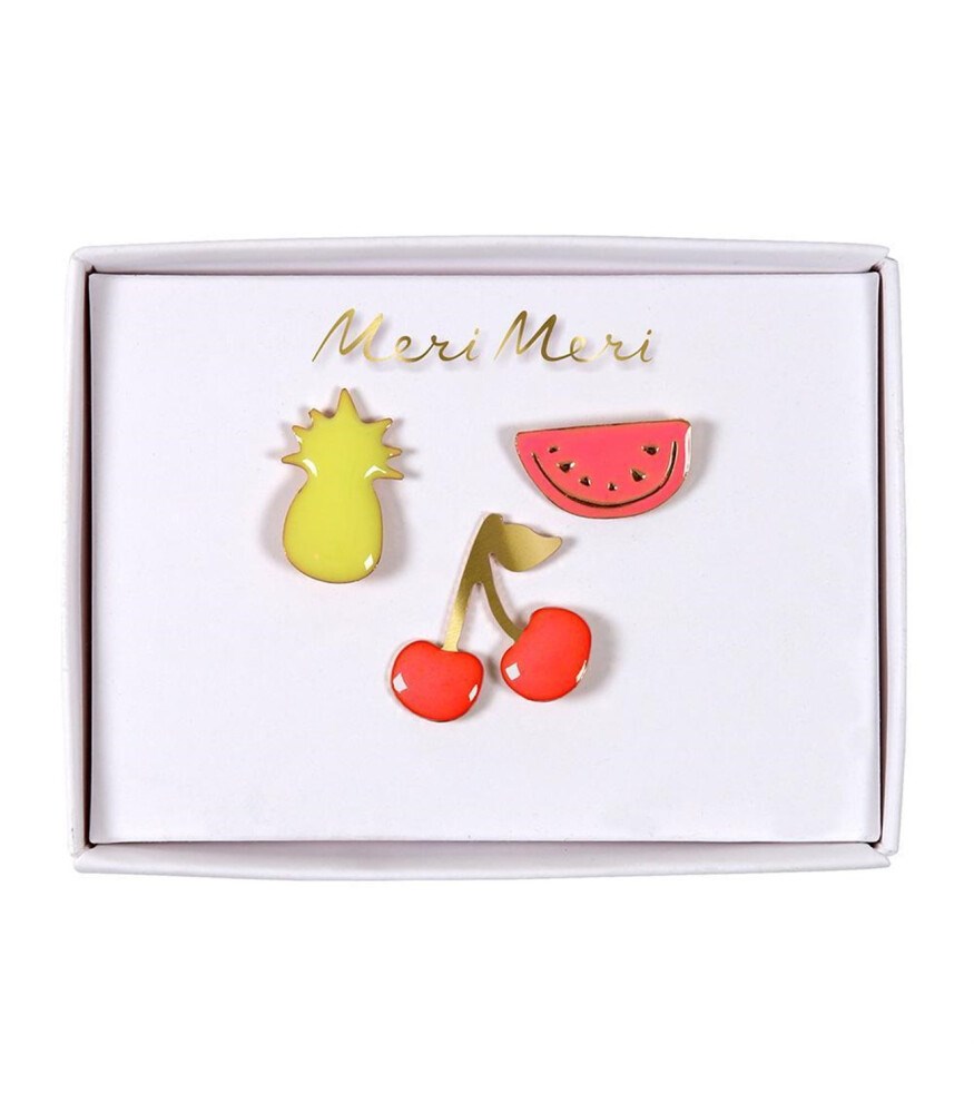 Meri MeriMeri Meri - Fruit Enamel Lapel Pins - Meyve Broşlar160840