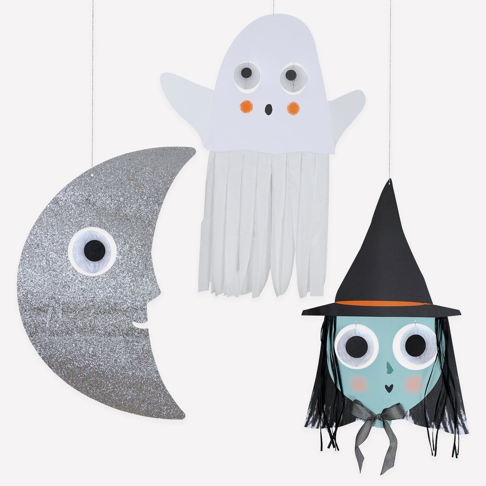 Meri Meri - Halloween - Dev Cadılar Bayramı Karakterleri Asma Süs (3'lü)