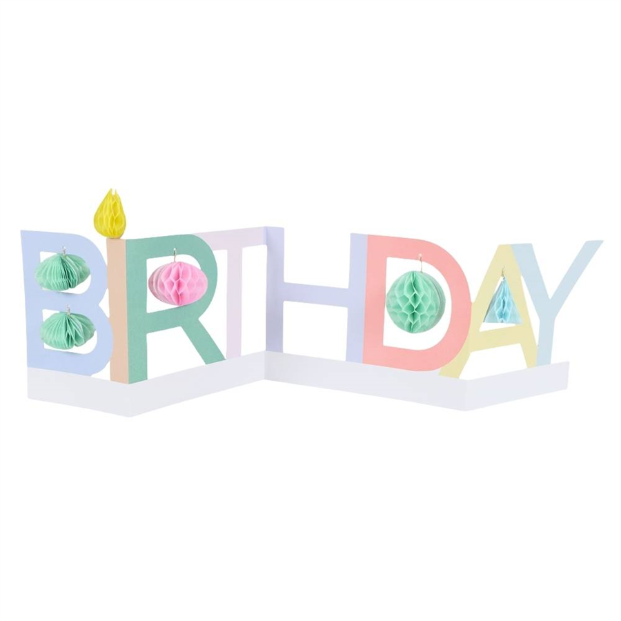 Meri MeriMeri Meri - Honeycomb Birthday Concertina Card - Petek Doğum Günü Tebrik Kartı303108