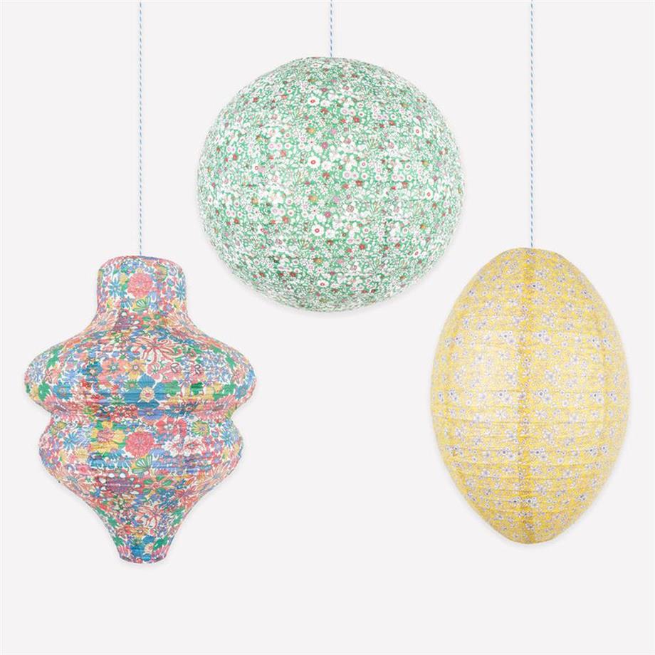 Meri MeriMeri Meri - Meri Meri x Liberty Bright Lanterns - Meri Meri x Liberty Parlak Fener Asılan Süsler - 3 Adet303054