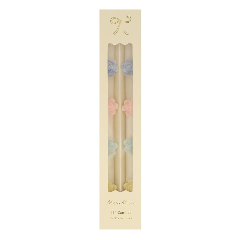 Meri MeriMeri Meri - Pastel Çiçekli İnce Uzun Mumlar - 2 Adet276737