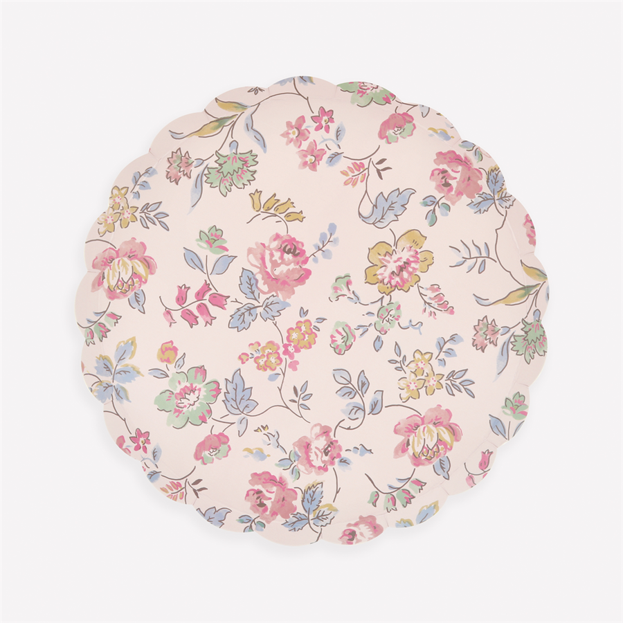 Meri MeriMeri Meri - Pembe Çiçek Desenli Tabaklar - M - 8 Adet298311