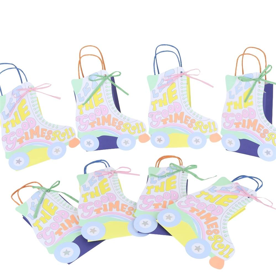 Meri MeriMeri Meri - Roller Skate Party Bags - Paten Şekilli Parti Çantaları - 8 Adet300975
