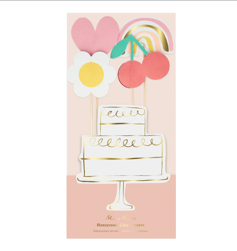 Meri Meri - Icons Cake Toppers - İkonlar Pasta Süsleri (x4) Pasta Süsleri