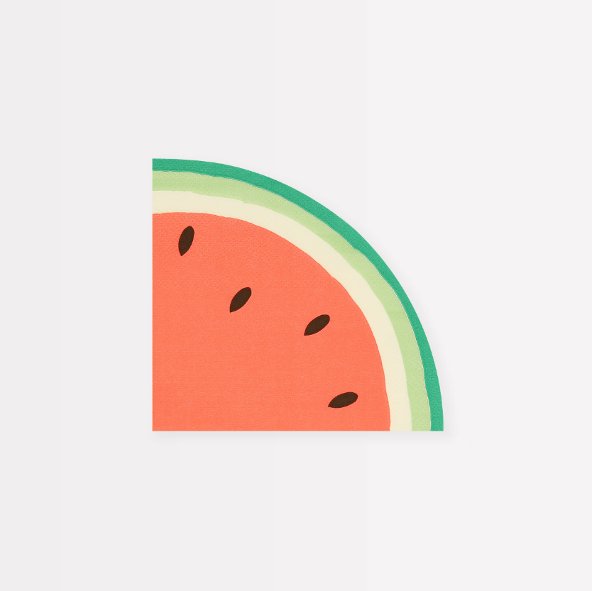 Meri Meri - Watermelon Slice Napkins - Dilim Karpuz Peçeteler (x16) Peçeteler