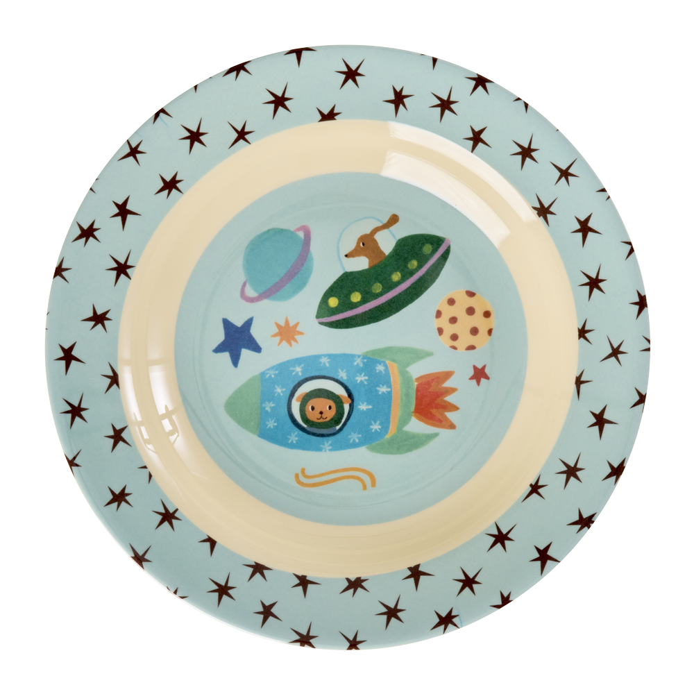 RiceteriaMelamin Çukur Tabak - Uzayda KöpekKIBOW-DSPA