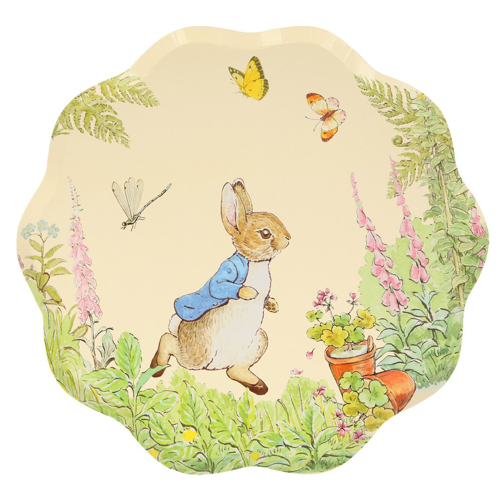 Meri Meri - Peter Rabbit Dinner Plates - Peter Rabbit Tabaklar - L - 8'li Tabaklar