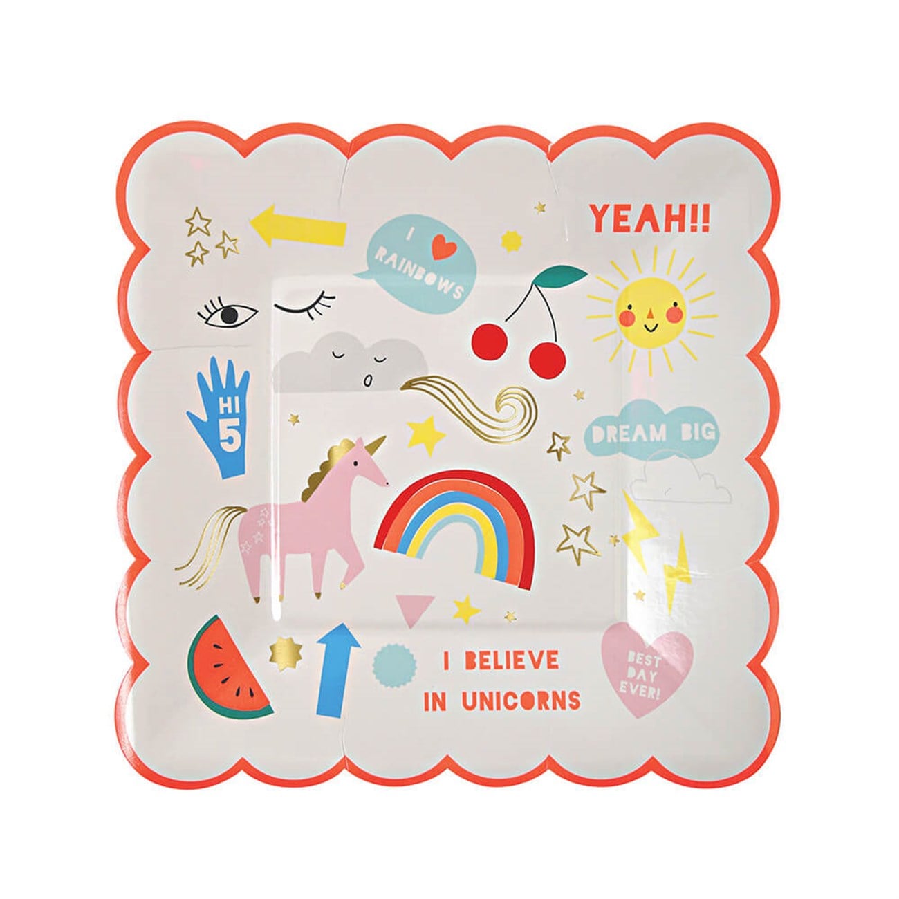 Meri Meri - I Believe In Unicorns Small Plates - Unicorn Tabak - S