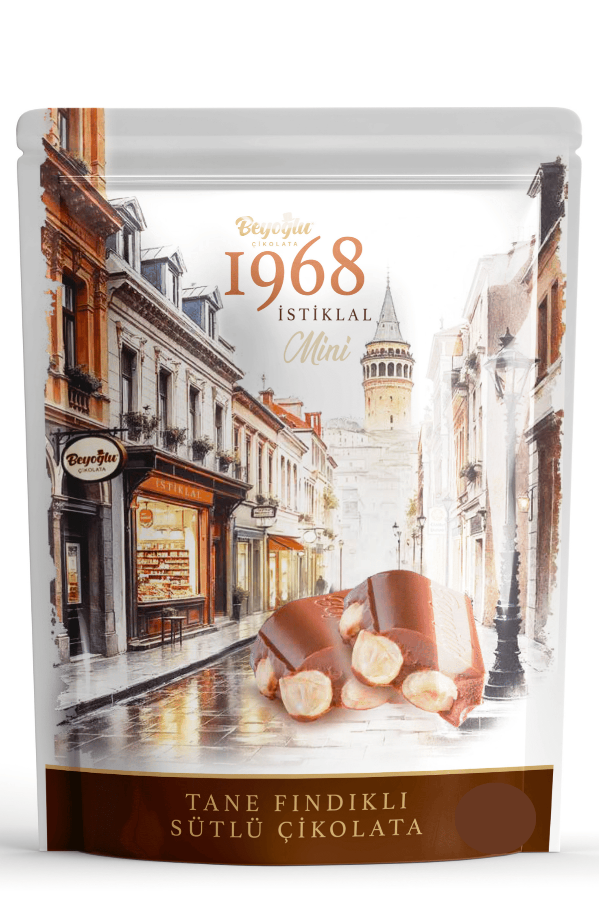 En Lezzetli Fındıklı Beyoğlu Çikolatası - Mini Paketler | BeyogluCikolata.com.trBeyoğlu 1968 İstiklal Mini Tane Fındıklı Sütlü Çikolata 150 Gr – Yoğun Fındık LezzetiBeyoğlu 1968 İstiklal Mini Tane Fındıklı Sütlü Çikolata 150 Gr 