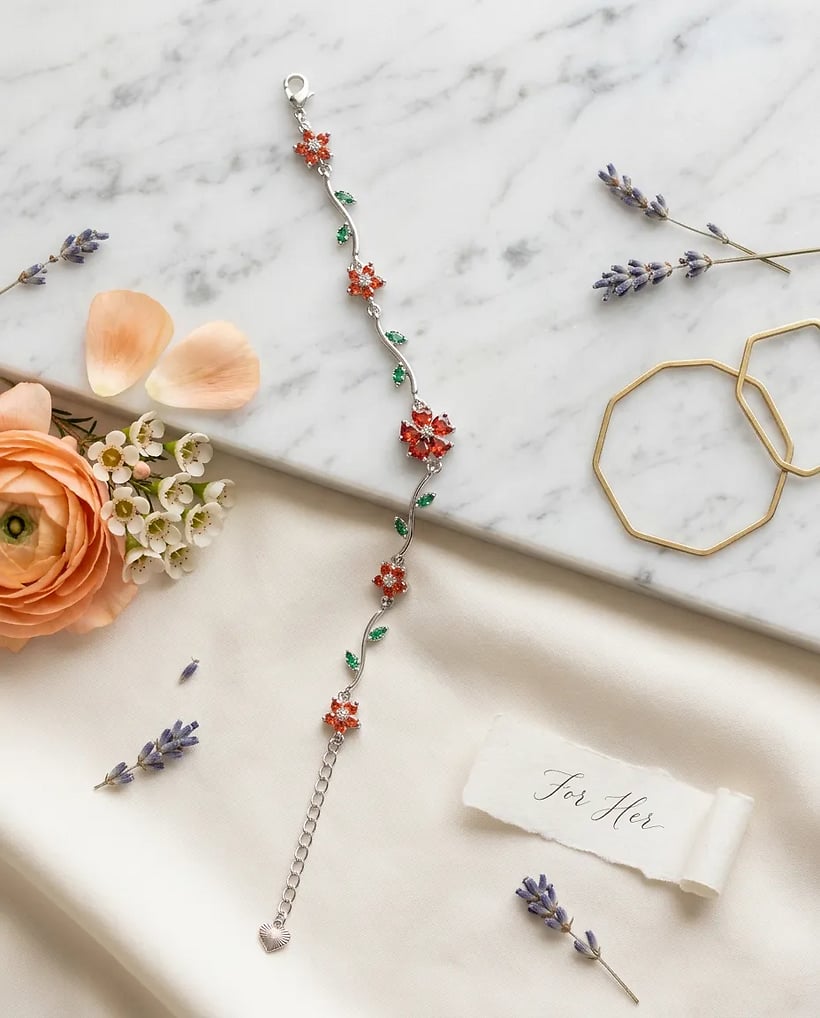 Çelik Fleur Bileklik