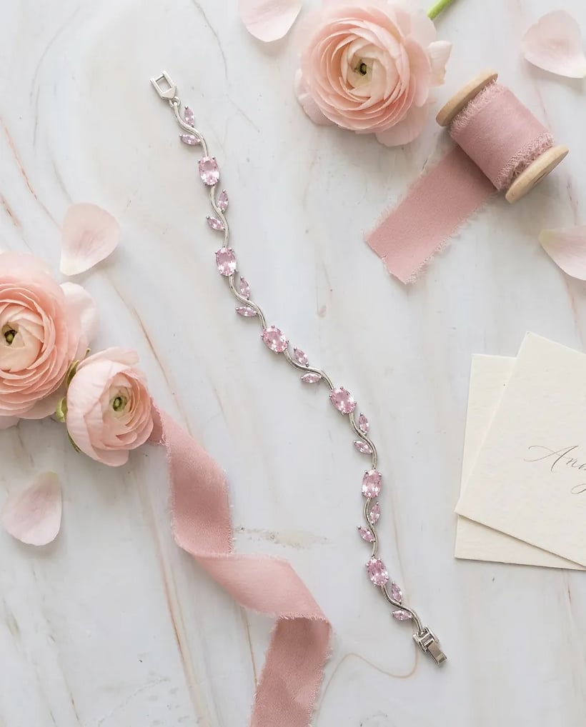Çelik Pink Sarmaşık Bileklik