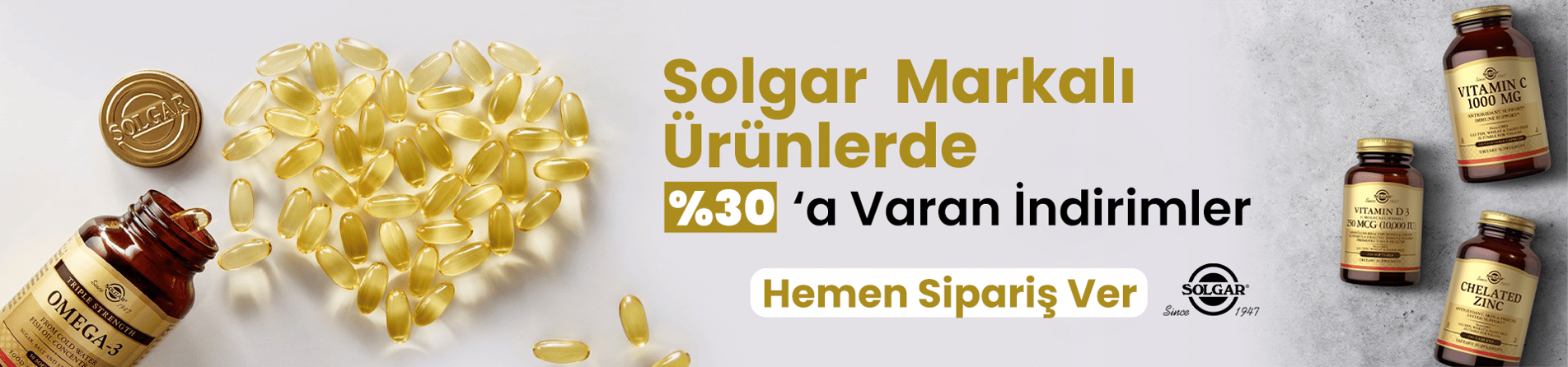 Solgar markasında %30'a varan indirimler Kampanyası Farmakozmetika'da