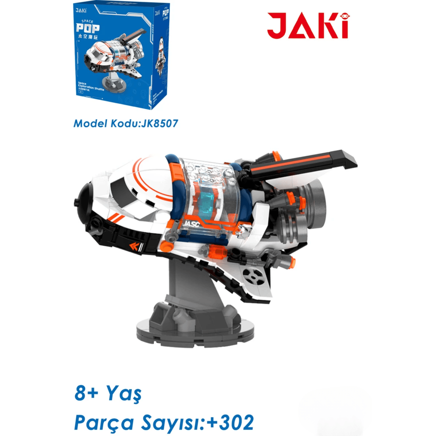 JK8507 Jaki Uzay Keşif Mekiği Blok Seti -Vagon LifeJK8507 Jaki Uzay Keşif Mekiği Blok Seti -Vagon Life