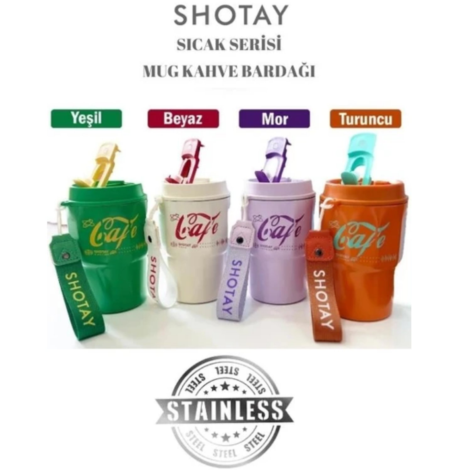 Shotay - Stainless Steel Mug Kahve Bardağı 450 mlShotay - Stainless Steel Mug Kahve Bardağı 450 ml