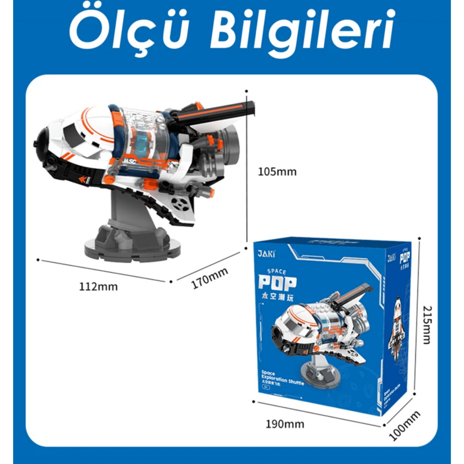 Vagonlife Jaki Mini Space Serisi/uzay Araştırma UÇAĞI-JK8507 (+302 Parça) Oyuncak Yapım SetiVagonlife Jaki Mini Space Serisi/uzay Araştırma UÇAĞI-JK8507 (+302 Parça) Oyuncak Yapım Seti